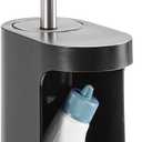 iDesign Toilet Brush with Holder and Storage Compartment - Matte Black