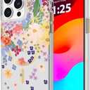 Rifle Paper Co. iPhone 15 Pro Max Case [Compatible with MagSafe] [12ft Drop Protection] Cute iPhone Case 6.7" with Floral Pattern, Anti-Scratch Tech, Shockproof Material, Slim Fit - Margaux