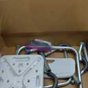 Vaunn Medical Deluxe Spa Shower Chair with Arms and Back, Bath Seat for Seniors, 350 lbs Max Weight, White With Light Gray Arms