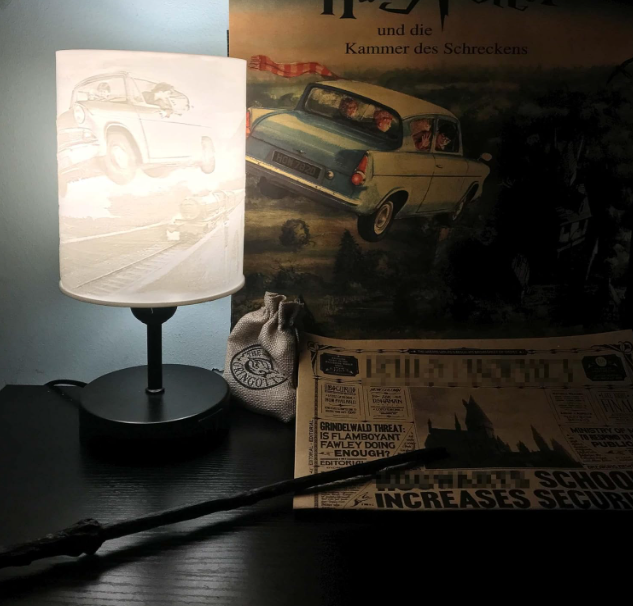YiMOO Wizarding Harry Table Lamp, Fantasy Castle Inspired Invisible 3D Illusion LED Night Light for Home Bedroom Decoration Gifts for Christmas Adult Fans Girls Boys Kids