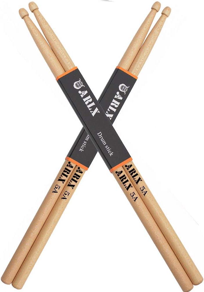 Drum Sticks 5A Wood Tip Drumstick (2 Pair Maple) 5A-Standard