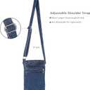 AOCINA Small Denim Purse Blue Jean Purse Shoulder Bag Denim Crossbody Bags for Women