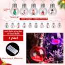 1 Pc Christmas Bulbs String Lights 6.6ft 10 LED Snow Globe Lamp Spherical Lights with Tree Snowman Candy Santa Claus Gift Box for Bedroom Table Party Battery Operated (Colorful Light)
