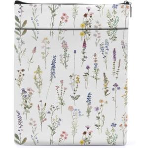 Wildflower Book Sleeve Aesthetic Book Cover Book Lovers Gifts Book Pouch Book Club Gifts Bookish Gifts Book Protector Book Gifts for Readers Women Girls Bestie Christmas Graduation Birthday Gifts (Multicolour 1161)