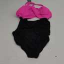 Eomenie Women's One Piece Swimsuits Tummy Control Cutout High Waisted Bathing Suit Wrap Tie Back 1 Piece Swimsuit (Medium, Hot Pink Black)