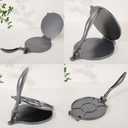 8 Inch Flour Tortilla Press, Aluminum Alloy Tortilla Maker, Roti Maker, Taco Maker, Taco Press, Dark Gray