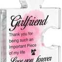 Girlfriend Gifts for Women Her, Gifts for Girlfriends Valentines Day Anniversary National Girlfriends Day Birthday, Girlfriend Acrylic Puzzle Plaque Decorative, 4.6*3.5*0.6 inches