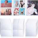 30 Sheets Clear Binder Sleeves Pocket Sheets Protectors Double Sided Plastic Sleeves for Binder Refill, Photo Card Sticker Organizer Pocket Pages Binder Inserts for 6 Ring A5 Binder (1, 2, 4-Pocket)