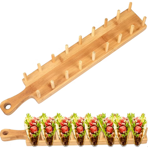 INFUSE 2Pc Bamboo Taco Holder