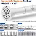ALLZONE Heavy Duty Tension Curtain Rod for Window, 123-160 Inch, Extra-Long
