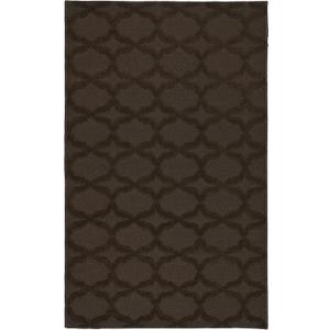 Garland Rug Sparta Non Slip Polypropylene 3 Ft. X 5 Ft. Brown Mocha Area Rug- Ideal for Living Rooms & Hallways, Stylish & Durable for High-Traffic Areas