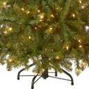 National Tree Company 4 ft Pre-Lit Dunhill Fir Mini Artificial Christmas Tree, 200 Warm White LED Lights, 559 Tips, Includes Stand, Green