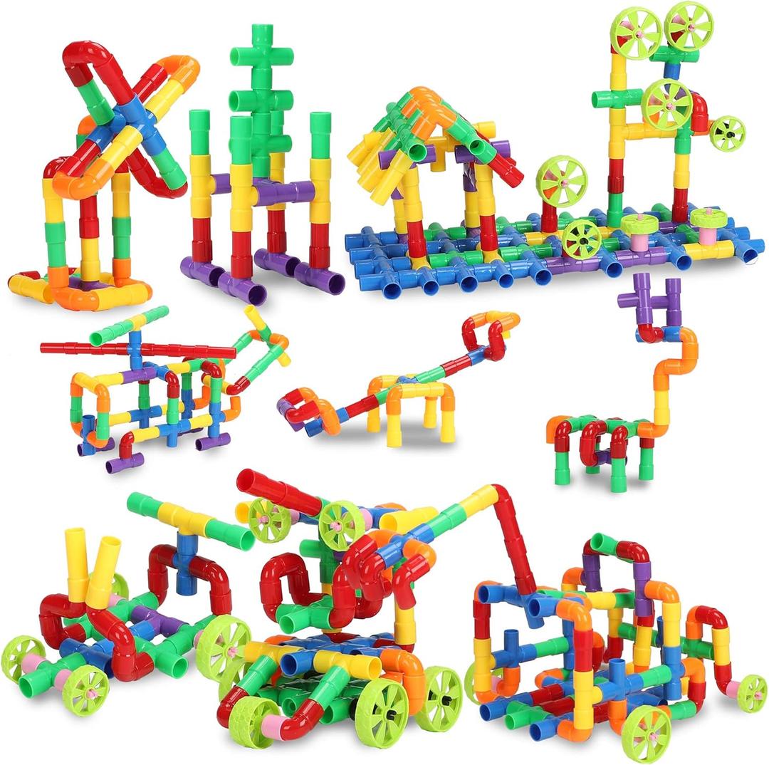 STEM Building Blocks Toy for Kids, Educational Toddlers Preschool Brain Toy Kit, Constructions Toys for 3 4 5 6 7 8 Years Age Boys and GirlsCreativity Kids Materials Toys