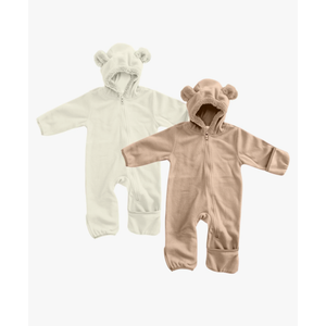Cuddle Club Fleece Baby Bunting Bodysuit with Hood, Convertible Mittens & Booties, Car Seat Friendly, Soft & Warm, Easy Zip18-24