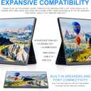 10.5''Portable Monitor for latop ,2K FHD 60HZ Laptop Monitor Screen,USB-C and HDMI Inputs, Ultra-Slim IPS Panel with HDR and Premium Smart Cover & Speakers for Laptop,PC,Phone,PS4/5,Switch,Mac,Xbox