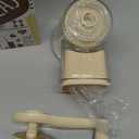 SUSTEAS Rotary Cheese Grater with Handle - Vegetable Shredder with 5 Well-designed Blades & Strong Suction Base,Round Mandoline Slicer & Food Chopper for Kitchen,with Blade Storage Box(Beige)