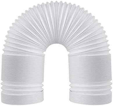 Air Conditioner Exhaust Vent Hose - 5.9" Diameter, 80" Length, Angooni Universal Counter-Clockwise Thread Air Vent Compatible with Honeywell, Whynter, Frigidaire, LG, Toshiba, Delonghi, JHS