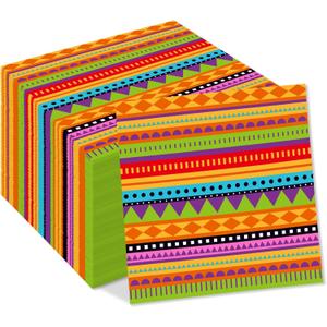 4 x 40Pcs Mexican Fiesta Paper Napkins Mexico Cactus Colorful Disposable Lunch Dinner Paper Napkin Set Mexican Fiesta Tableware Birthday Baby Shower Party Supplies