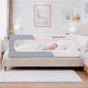 HIQNWTO Bed Rail for Toddlers, 71" Foldable Baby Bed Rail Guard