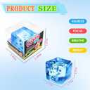 2 x Squeeze Stress Ice Cube, Squeeze Toys Ice Cube for Kids Adults Squishies Stress Relief, Sensory Toys for Kids with Autism, Fidgets for Classroom Prize Toys