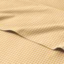 Yellow Gingham Sheets - 1 Flat & 1 Fitted Sheet & 2 Pillowcases w/ Deep Pockets - Grid, Plaid, Checkered Pattern Bed Set - Comfy, Wrinkle & Fade Free - Ultra-Soft, Breathable and Cooling - Queen Size (36 - Orange Gingham)