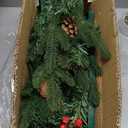 3 Ft Green Christmas Tree with Lights, Timer 8 Modes DIY 50 Warm White Lights Battery Operated Small Artifical Full Xmas Tree Pine Needles Cones Red Berry for Tabletop Home Indoor Holiday Party Decor