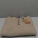 PJ Jones Mens Sweaters Casual Knit Sweater Waffle Textured Soft Pullover Sweater (Large, Khaki)