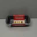 HONGBAKE 3 Pack Loaf Pan Set, 8.5 x 4.5 Inches With Wide Grips Nonstick Bread Tin, 1Lb Perfect for Homemade Baking, Grey (Gray)