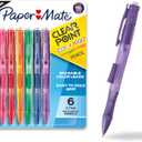 Paper Mate Clearpoint Mechanical Pencils 0.7 mm Lead Pencil Refillable Vibrant Colors Comfortable Grip 6 Pack