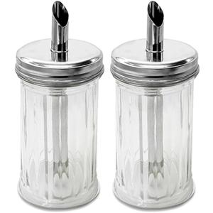 1 Stop & Go 12 oz Sugar Pourer with Precision Spout and Durable Metal Lid  Perfect for Sugar, Salt, Spices, and Powdered Ingredients  Easy-Pour Design for Kitchen, Dining, and Baking- Set of 4