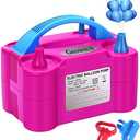 Growsun Electric Balloon Pump Air Inflator Portable Automatic Dual Nozzle Balloon Blower 110V 600W for Birthday Baby Shower Balloons Party Decorations