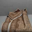 GarveeHome Washable Rugs 5x7 Rug for Living Room, Scalloped 5 x 7 Rug Solid Coffee Modern Minimalism Low-Pile Carpet for Bedroom Dining Nursery Non Slip Mat with Rubber Back