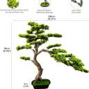 3ft36in Artificial Bonsai Tree Juniper Faux Plants Indoor Big Fake Plants Decor with Ceramic Pots for Home Table Office Desk Shelf Bedroom Living Room Decorations (Green)