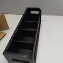 Tea Holder for Tea Bags Organizer - Black Bamboo Tea Organizer for Tea Bags 3-Tier Stackable Wall Mount Large Capacity Tea Storage Box to Pantry Countertop Kitchen Office