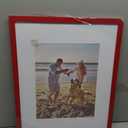 decorUhome Solid Oak Wood 16x20 Picture Frame, Display Pictures 11x14 with Mat or 16x20 without Mat, Wall Hanging Poster Frame, Red, 1 Pack