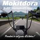 MoKitDora 14 Rise Ape Hangers 1.25 Fat 1" Clamp Handlebar Meathook Bars for XL 883/1200,1994-up Road King & 1998-2013 Road Glide, Gloss Black