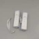 TIANHOO 2 Pack Remote Controller for Wii & Wii U, with Silicone Case and Wrist Strap (White)