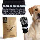 6 Pcs Non-Slip Dog Socks with Cute Bone Paw Grips Indoor Dog Socks for Hardwood Floors, Booties for Hot Pavement, Socks for Winter Snow, Paw Protector Socks (Modern Grey, Medium)