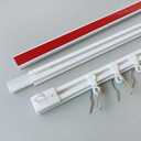 Ontrack Self Adhesive Curtain Track, Wall Track Set- No Drill, No Damage, Wall mounted, Adhesive Curtain Rod, Easy to install curtain rails (8.0FT/96.8IN)