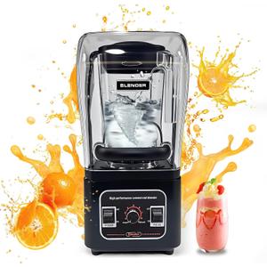 Commercial Blender Heavy Duty Restaurant, Professional Quiet Blender,1800W Commercial Mixer for Smoothies, Noise Reduction Blenders for Kitchen and Business (Model: G7)