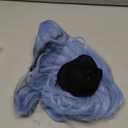 BUFASHION 14" Women Short Light Blue Wavy Curly Bob Wig Heat Resistant Synthetic Wig Halloween Cosplay Daily Party Wigs Include Wig Cap (Light Blue)