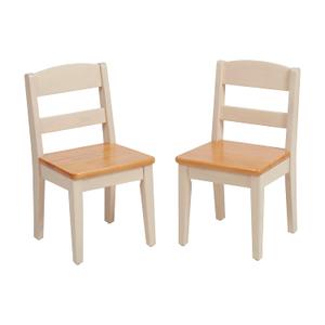 ECR4Kids Hideaway Chair, Kids Furniture, Honey/Antique White, 2-Pack