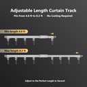 ACMEART Ceiling Curtain Track,Retractable Ceiling Track for Curtains,4.8-8.15ft,Room Divider Curtain Rod,Ceiling Rails Set with Silent Rollers and Hooks for Living room/Bedroom/Shower/RV,2 Sets