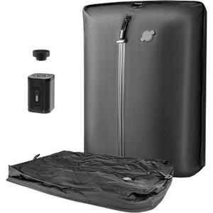 Luvan Travel Vacuum Bags for Luggage with Wireless Pump, Reusable Space Saver 33L Compression Clothing Packing Storage Organizer Cube for Carry On Suitcases and Backpack, IP67 Waterproof (1PC+1 Pump)