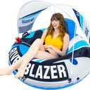 2025 New & Upgraded Sunlite Sports Heavy Duty River Tube Inflatable, Premium Water Float to Lounge Above Lake and River, Outdoor Water Raft Sport Fun, Recreational Use