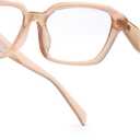 SODQW Designer Blue Light Blocking Glasses for Women Square Frame Anti Glare Reduce Eyestrain Computer Eyeglasses