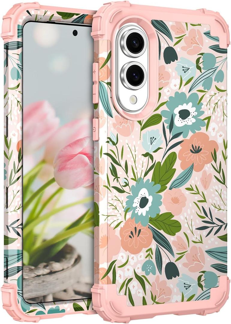Hocase for Samsung Galaxy S25 Edge Case, Pink Flowers