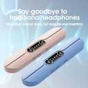 Under Pillow Speakers for Sleeping Bluetooth, Bone Conduction Technology, 3D White Noise Generator, Volume Control & Sleep Timer, Side Sleeper Friendly (Pink)