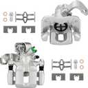 Rear Disc Brake Caliper Assembly with Bracket fit for 2006-2011 Acura CSX, 2013-2018 Acura ILX, 2006-2015 Honda Civic, Rear Right and Left Caliper Set with 2PC, 19-B3298 + 19-B3299