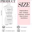 Briwooody Clear Female Full Round Plastic Mannequin Torso Display Transparent Dress Form for Clothes Underwear, Realistic Dummy Model Decoration